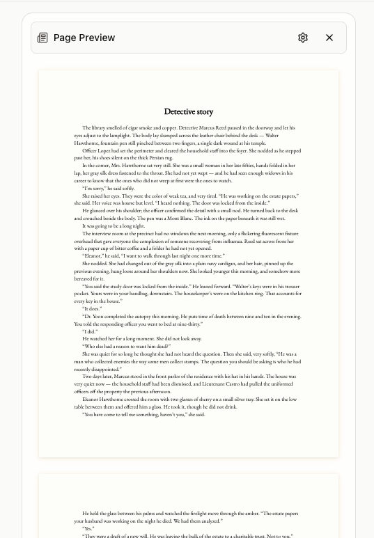 Manuscript page preview